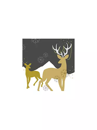 PAPER-PRODUCTS | Weihnachts Lunch-Servietten 33x33cm GOLDEN DEER | 